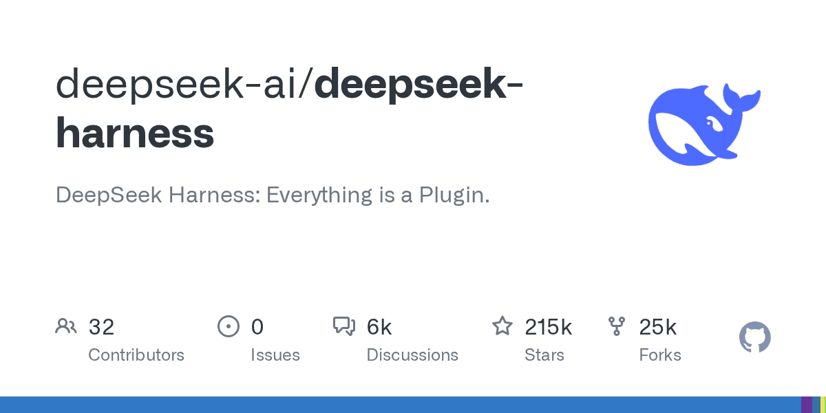 DeepSeek Harness 的 GitHub 仓库预览