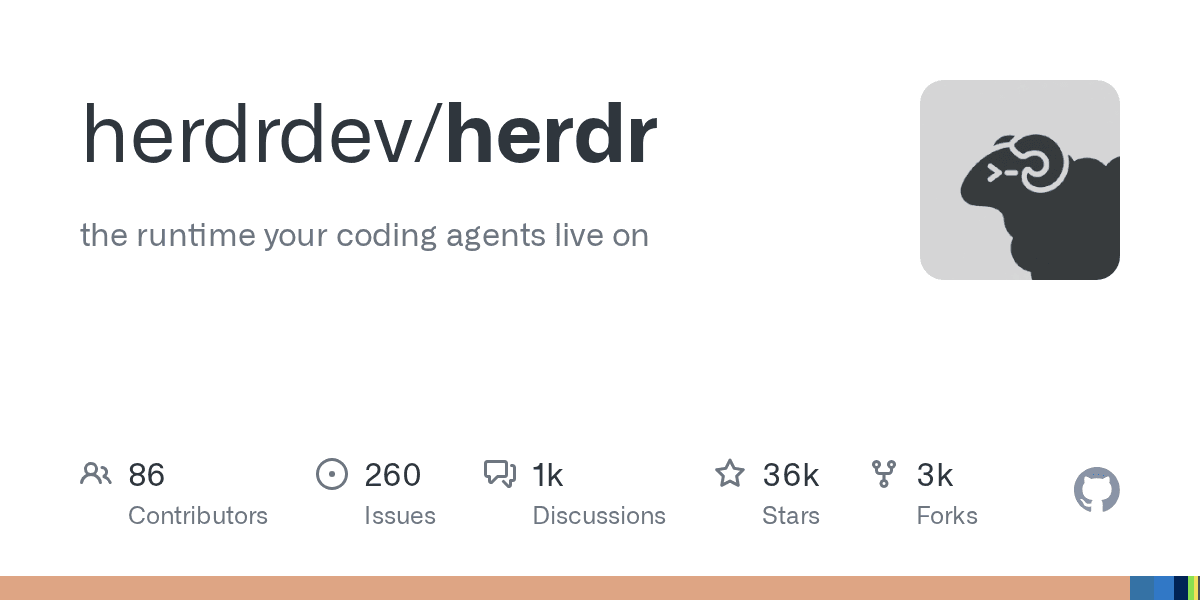 herdr 的 GitHub 仓库预览